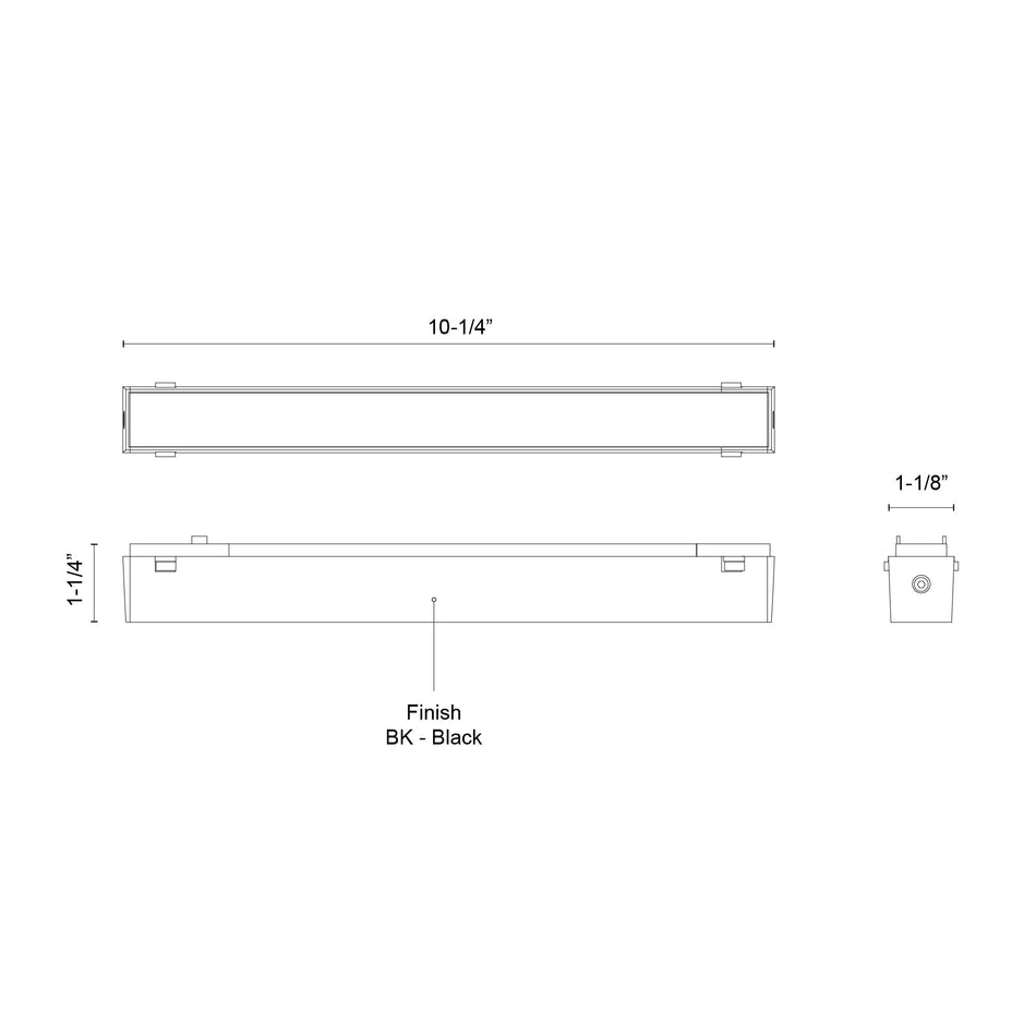 Jaren 10-in Black 4000K Trilo Track Light Bar by KUZCO