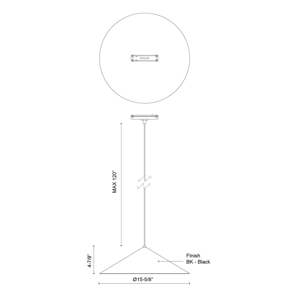 Luiz 15-in White Trilo Track Pendant by KUZCO