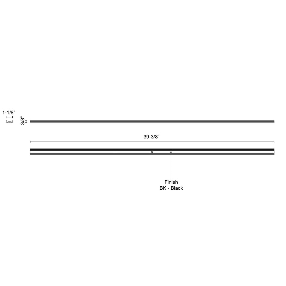 Trilo Track 39-in White Trilo Track Rail by KUZCO