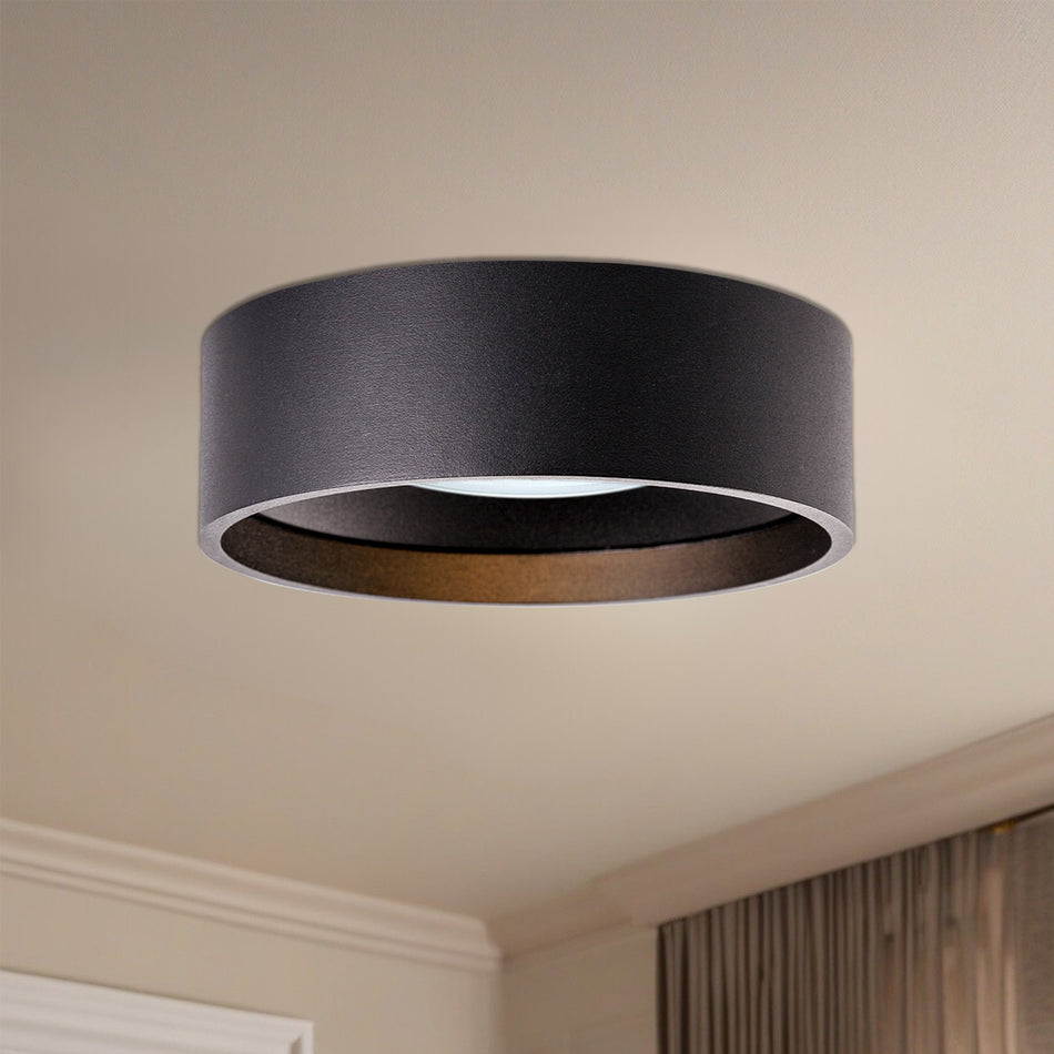 Trenton 5-in Black LED Exterior Ceiling by KUZCO