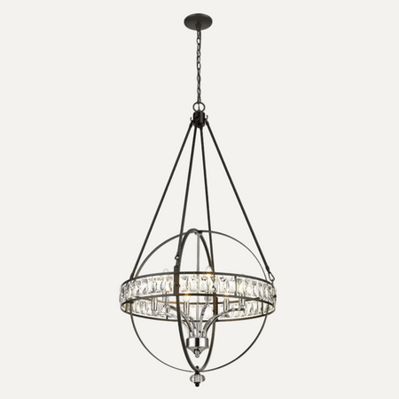 U101-6P-C-Crystal 6 Lights Chandelier by Kandil