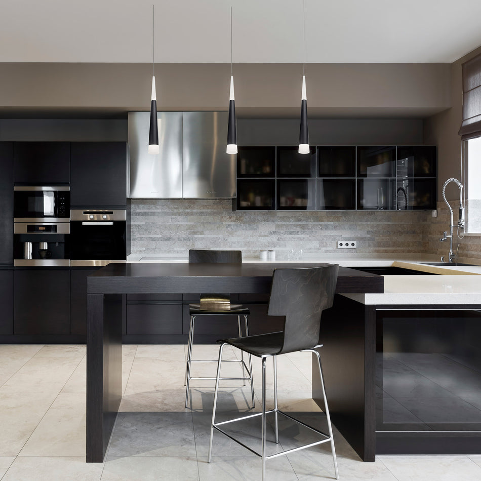 Ultra 2-in Black LED Pendant by KUZCO