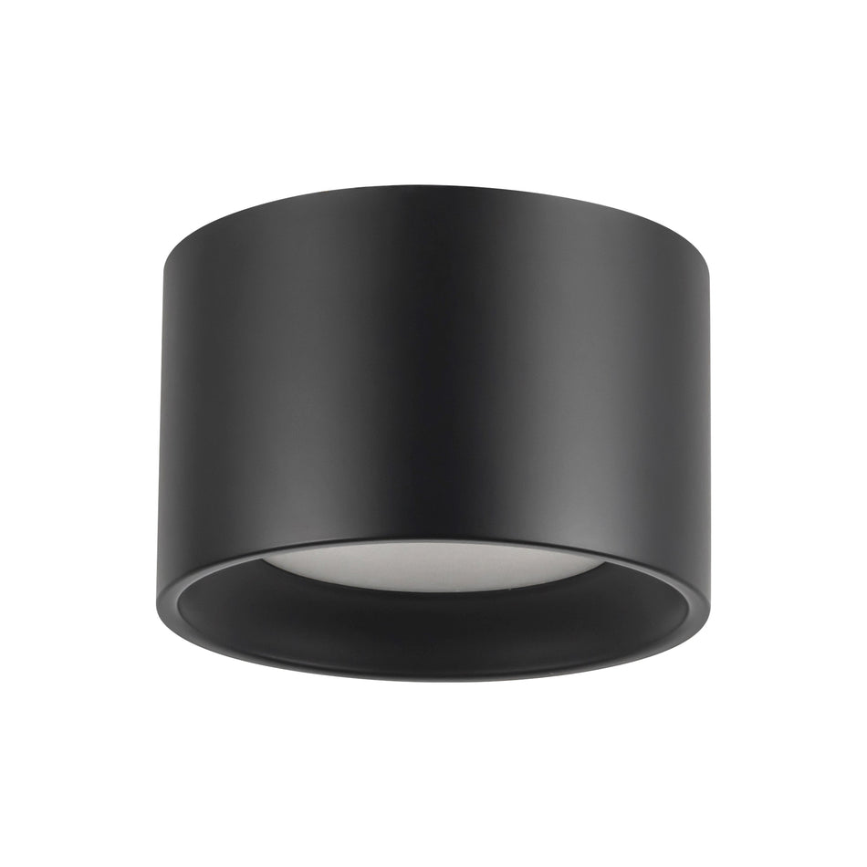Uma 6-in Black dimmable LED Semi-Flush Mount