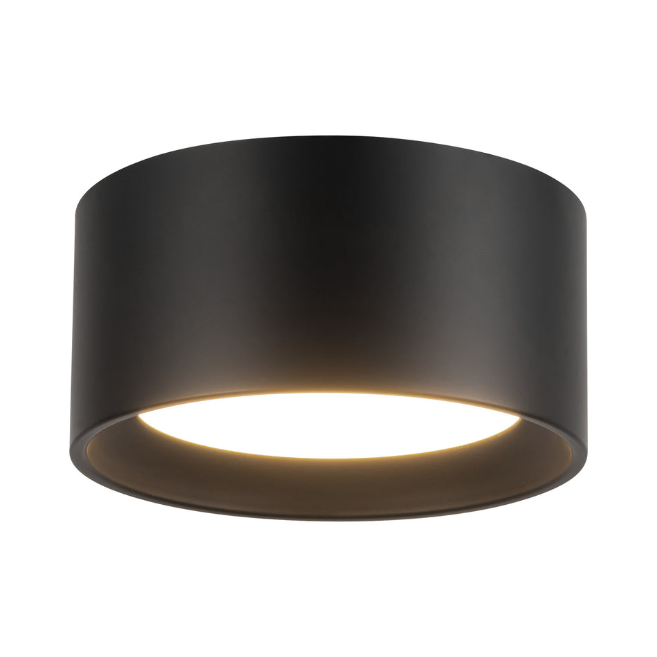 Uma 7-in Black dimmable LED Semi-Flush Mount