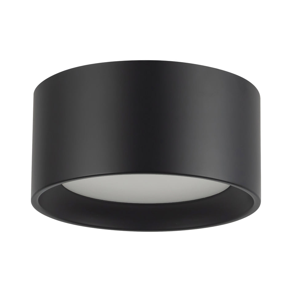 Uma 7-in Black dimmable LED Semi-Flush Mount