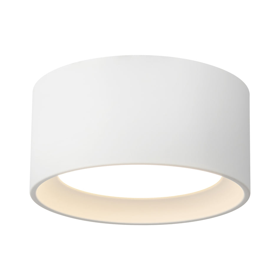 Uma 7-in White dimmable LED Semi-Flush Mount