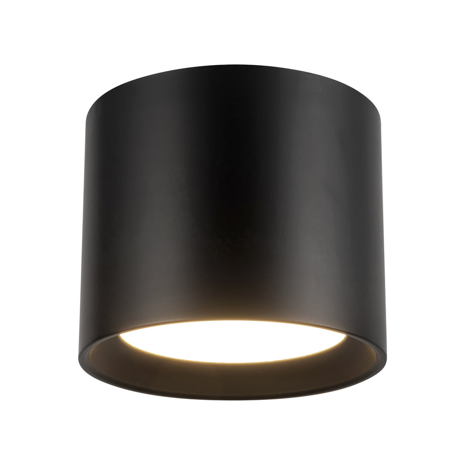 Uma 7-in Black dimmable LED Semi-Flush Mount