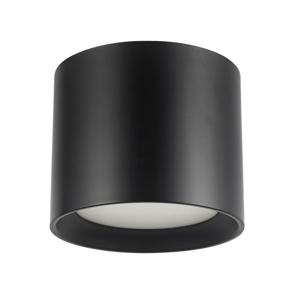 Uma 7-in Black dimmable LED Semi-Flush Mount