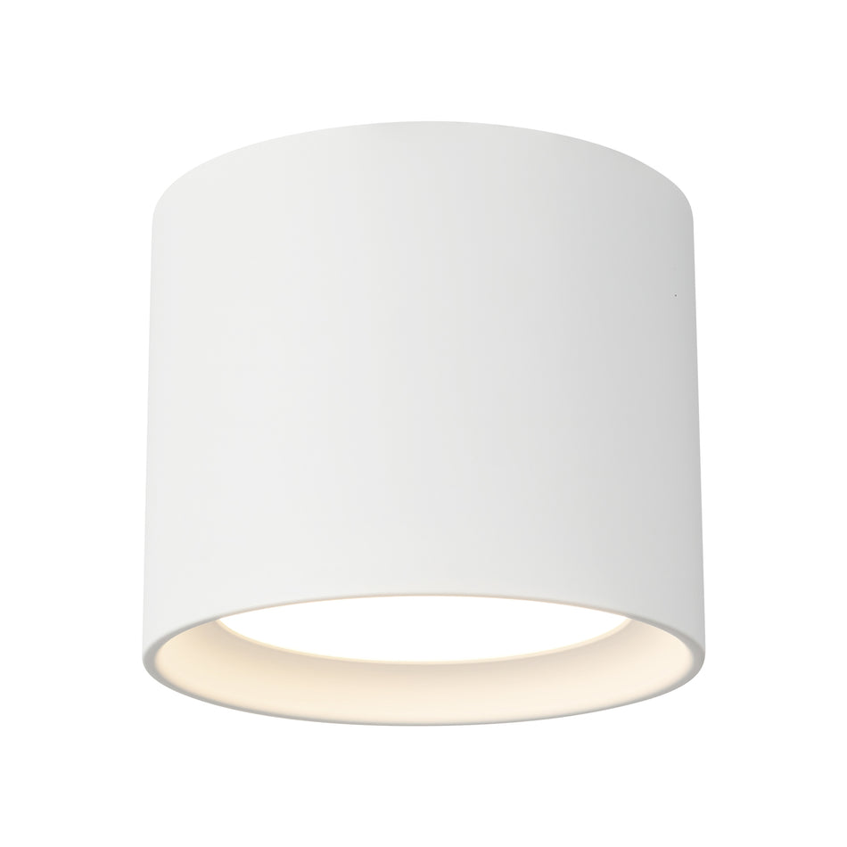Uma 7-in White dimmable LED Semi-Flush Mount