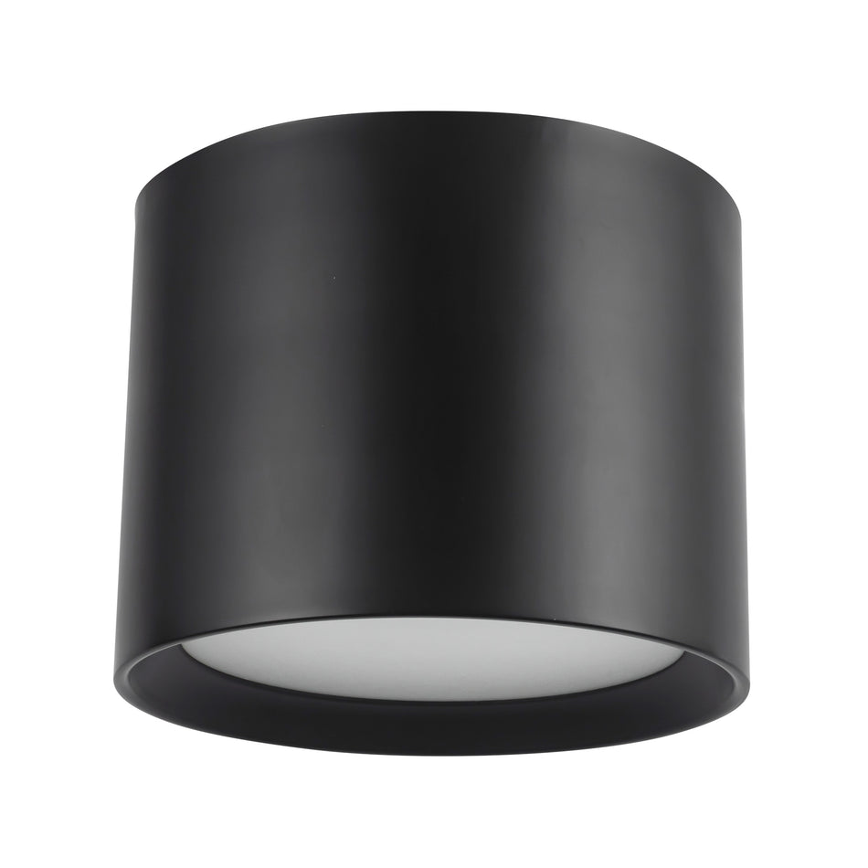 Uma 9-in Black dimmable LED Semi-Flush Mount