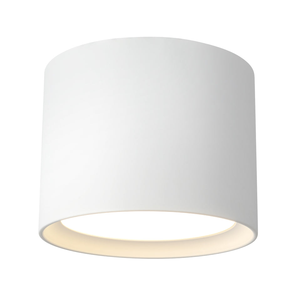 Uma 9-in White dimmable LED Semi-Flush Mount