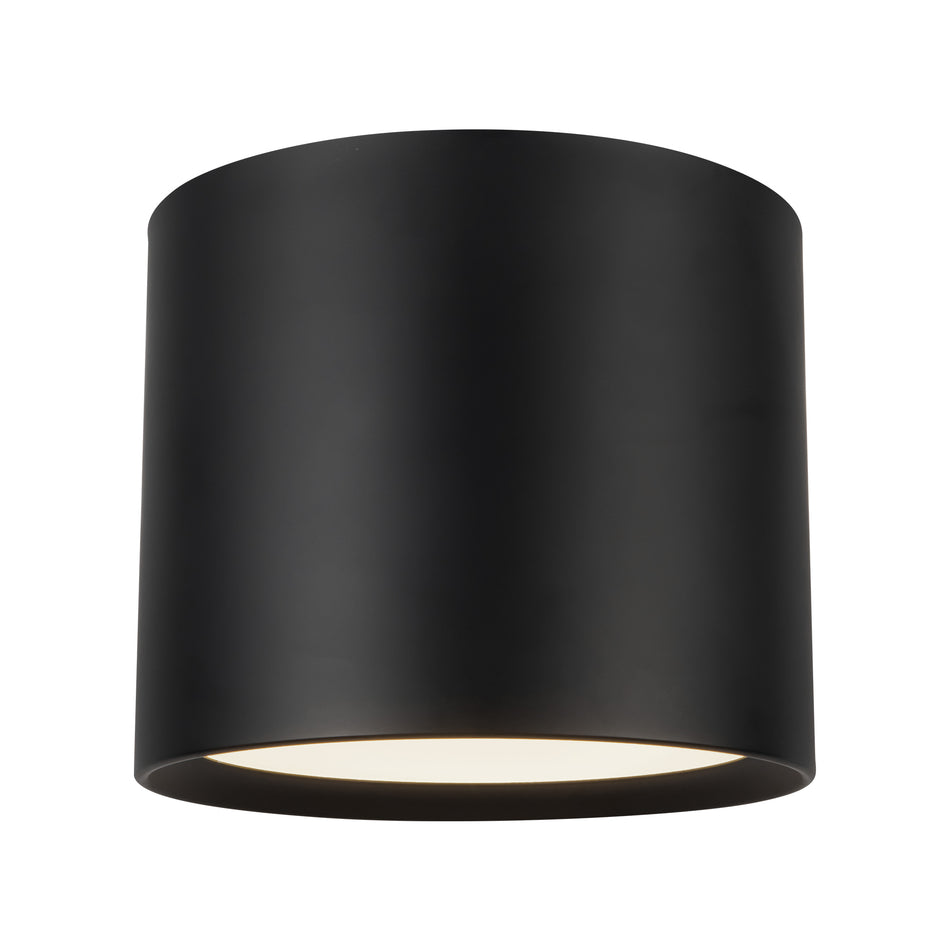 Uma 12-in Black dimmable LED Semi-Flush Mount
