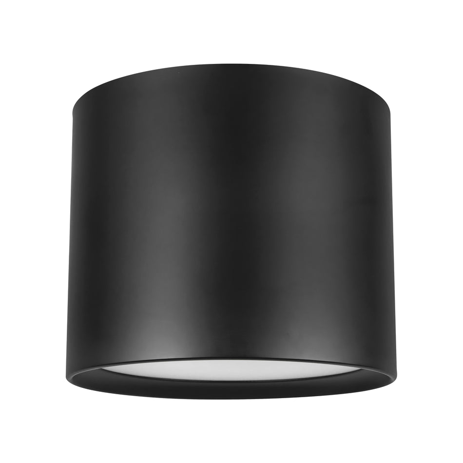 Uma 12-in Black dimmable LED Semi-Flush Mount
