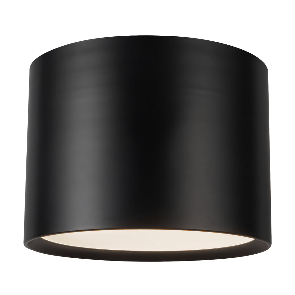 Uma 15-in Black dimmable LED Semi-Flush Mount
