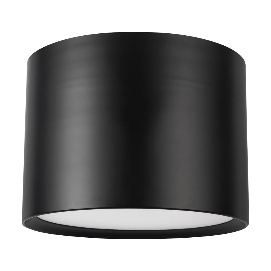 Uma 15-in Black dimmable LED Semi-Flush Mount