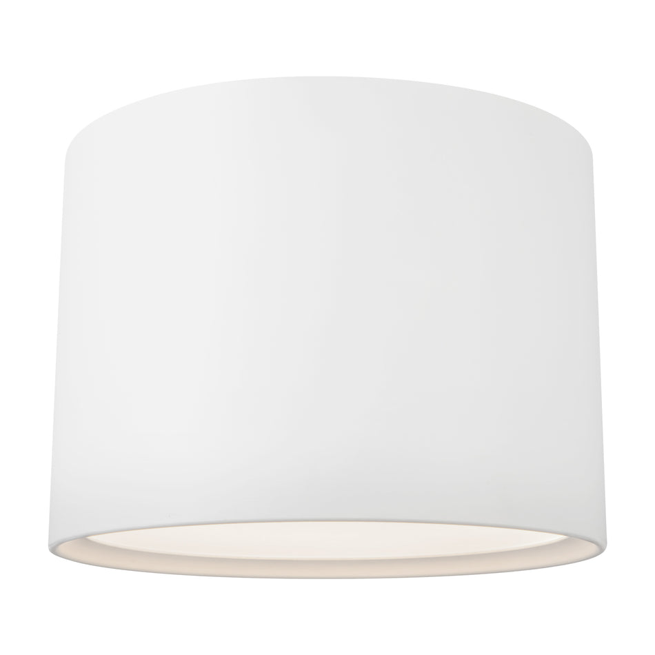 Uma 15-in White dimmable LED Semi-Flush Mount