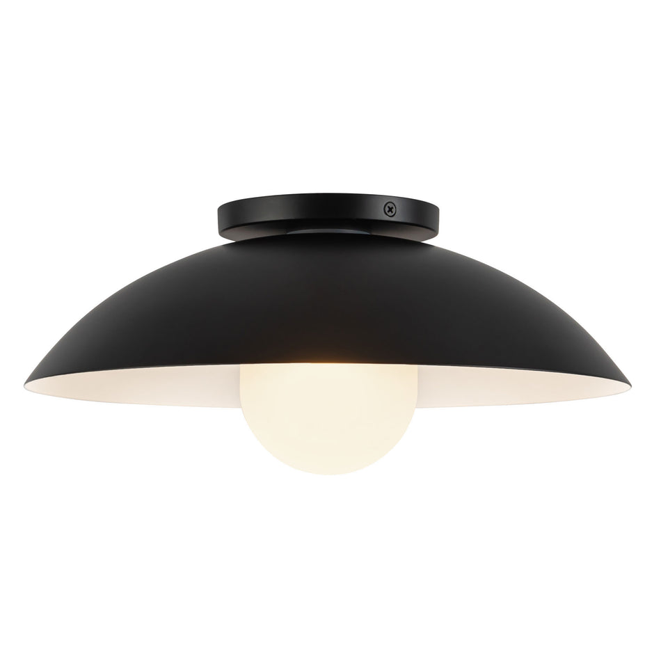 Umbra 14-in Black Semi-Flush Mount
