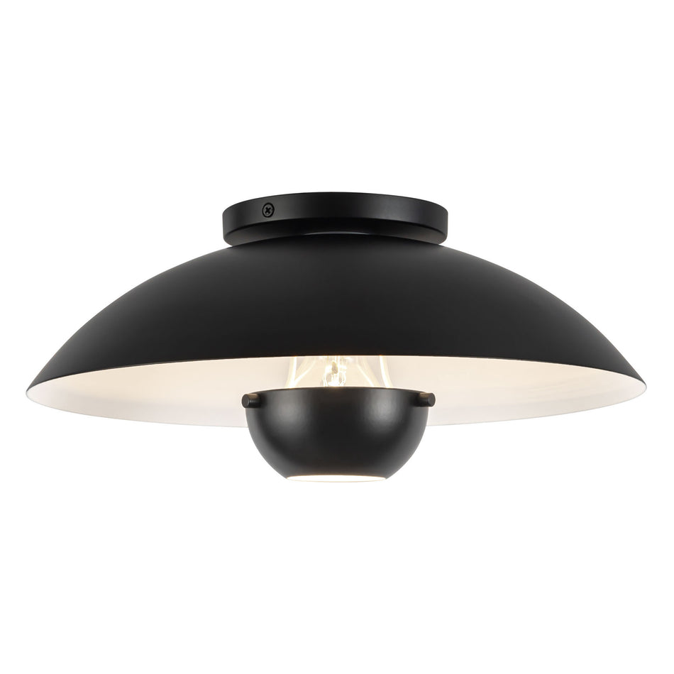 Umbra 14-in Black Semi-Flush Mount