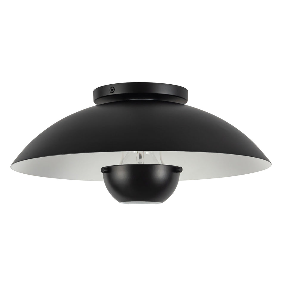 Umbra 14-in Black Semi-Flush Mount