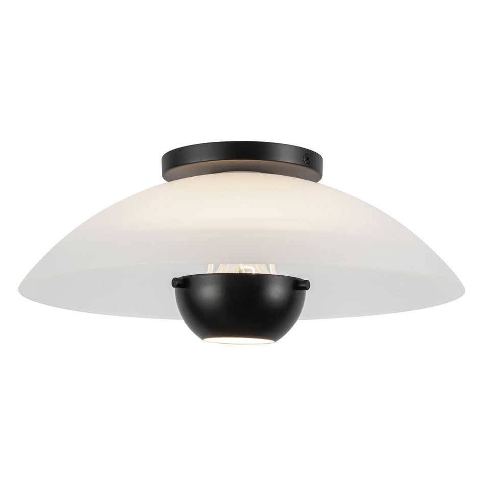 Umbra 14-in Black Semi-Flush Mount