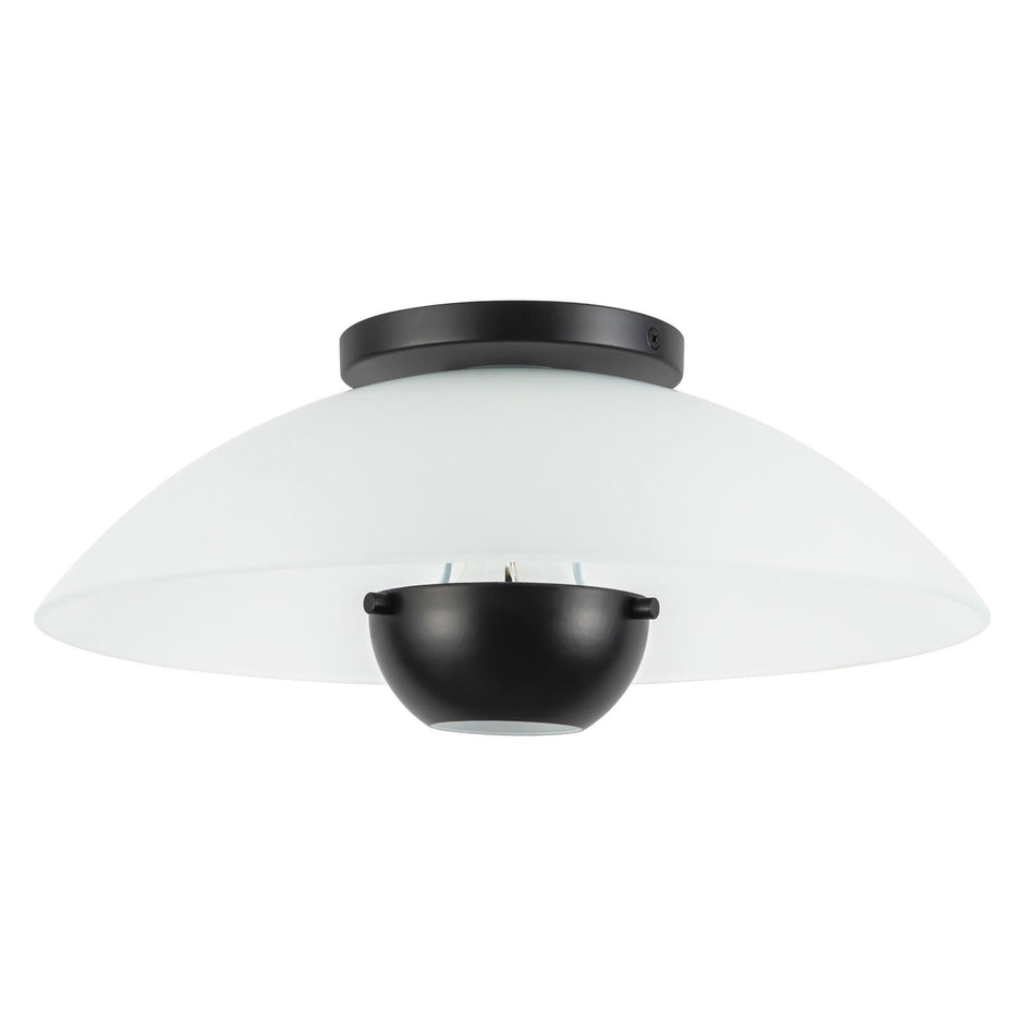 Umbra 14-in Black Semi-Flush Mount