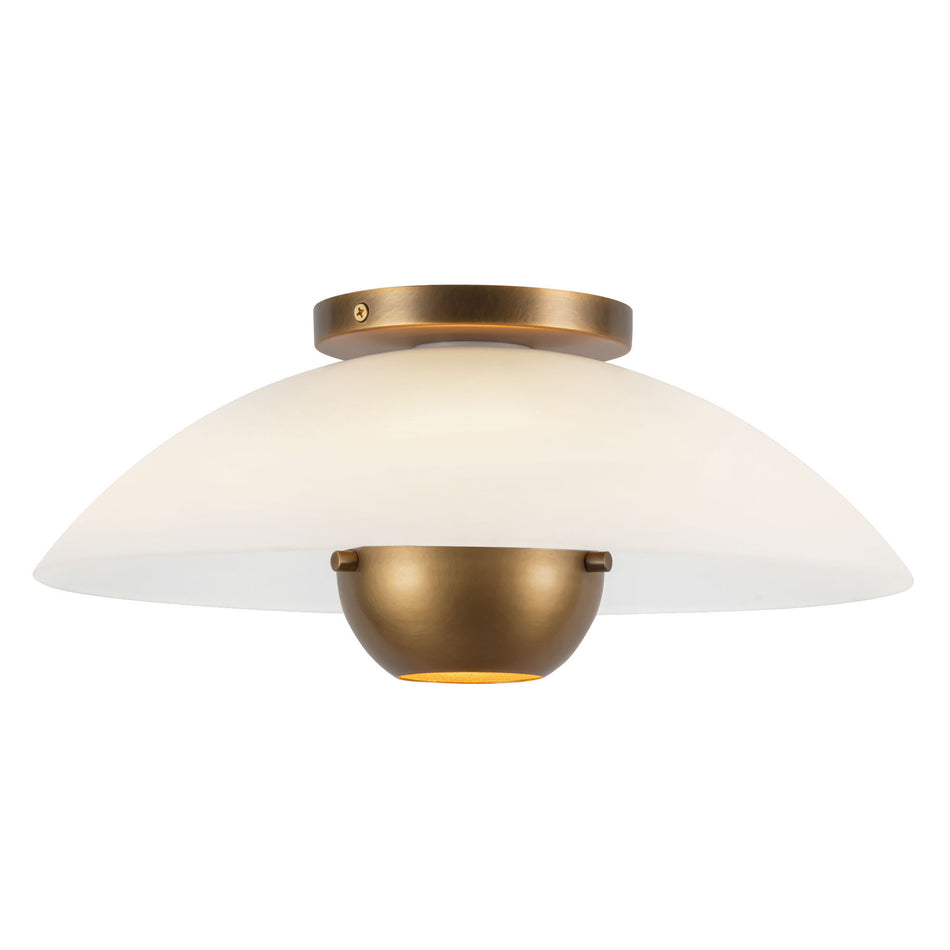 Umbra 14-in Brass Semi-Flush Mount