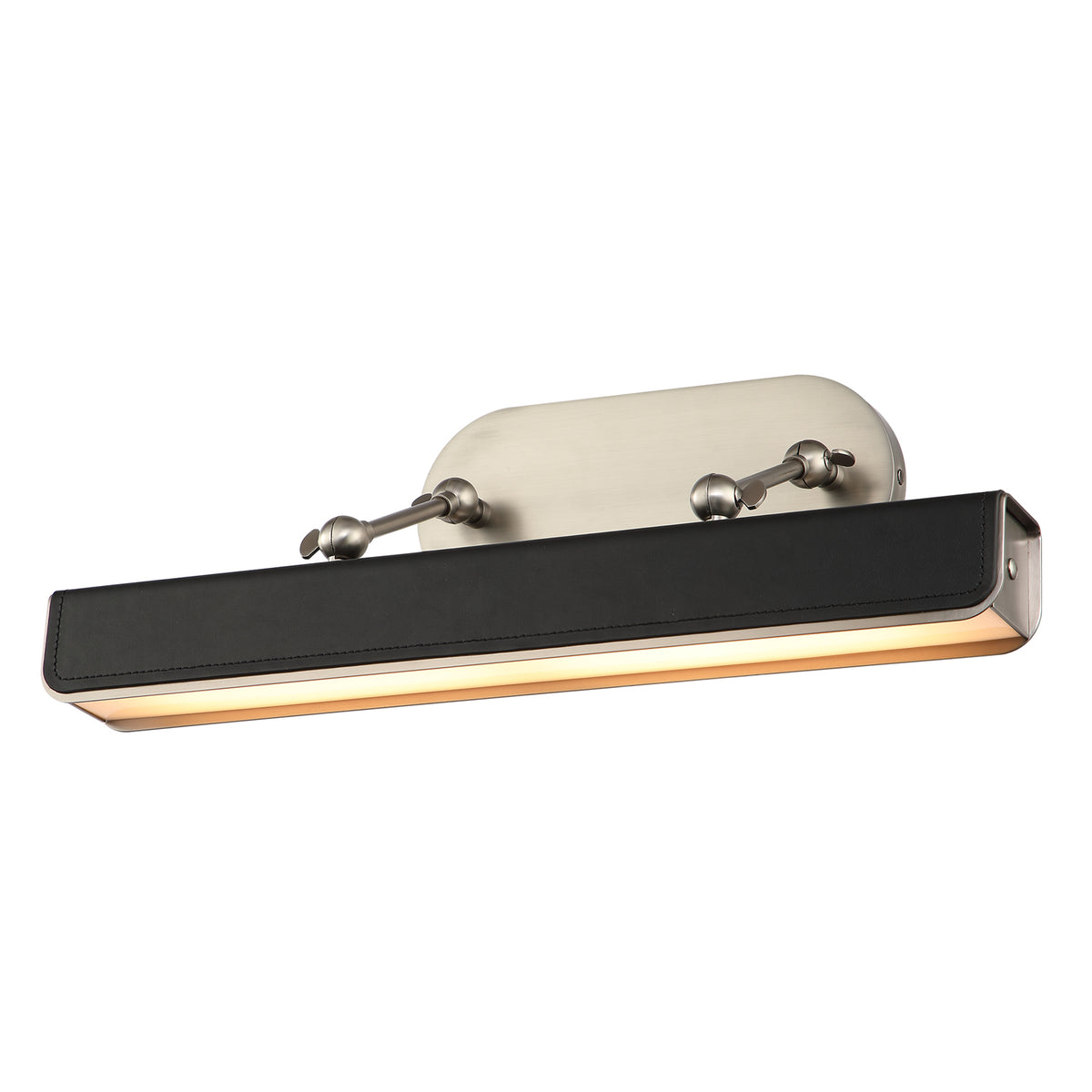 Led Tux Valise Picture 20-in Aged Nickel/Tuxedo Leather LED Wall/Picture Light ...