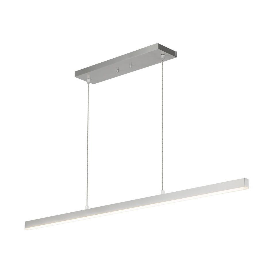 Vega 45-in Brushed Nickel LED Linear Pendant