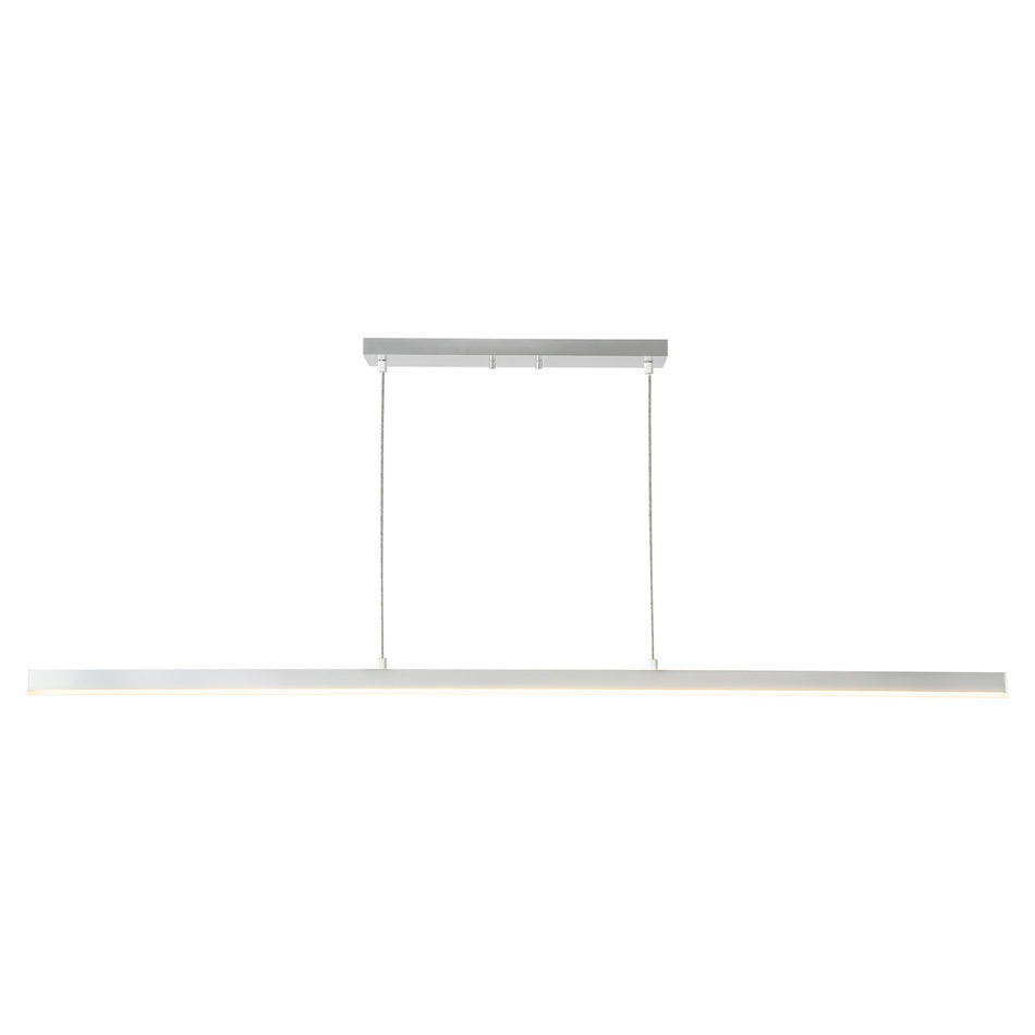 Vega 56-in Brushed Nickel LED Linear Pendant