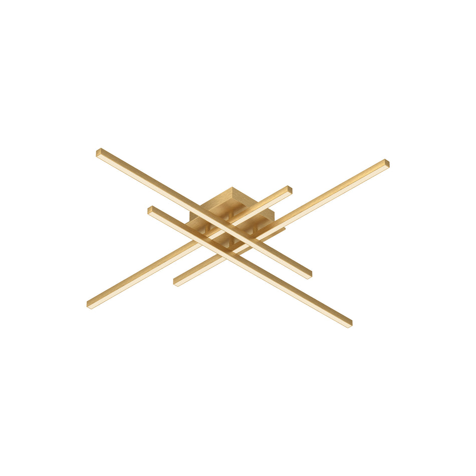 Vega Minor 32-in Brushed Gold LED Flush Mount by KUZCO
