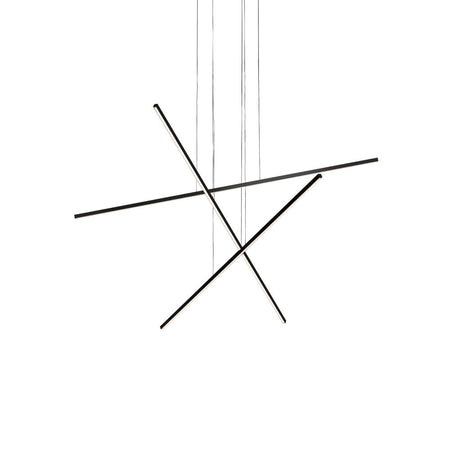 Vega Minor 3 Head Black LED Multi Pendant by KUZCO