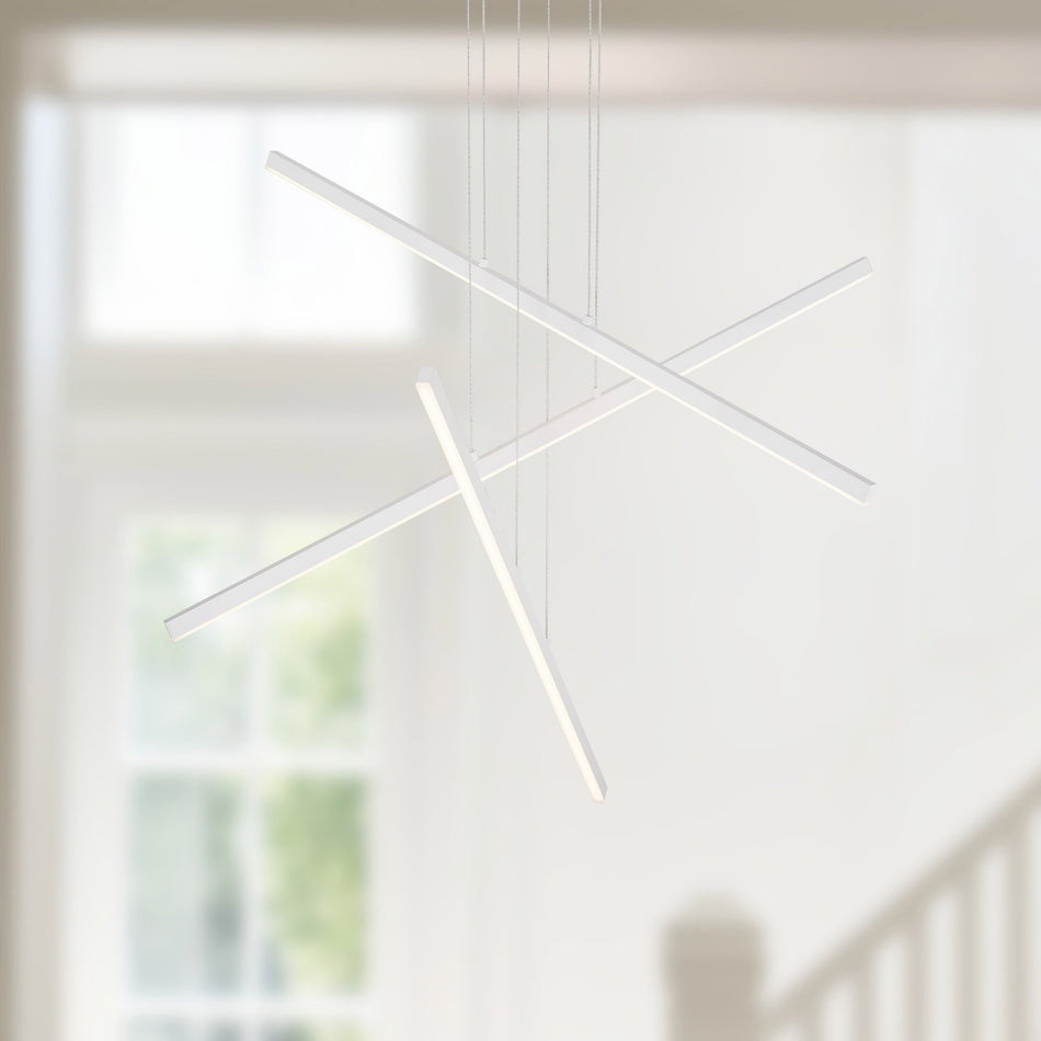 Vega 3 Head White LED Multi Pendant by KUZCO