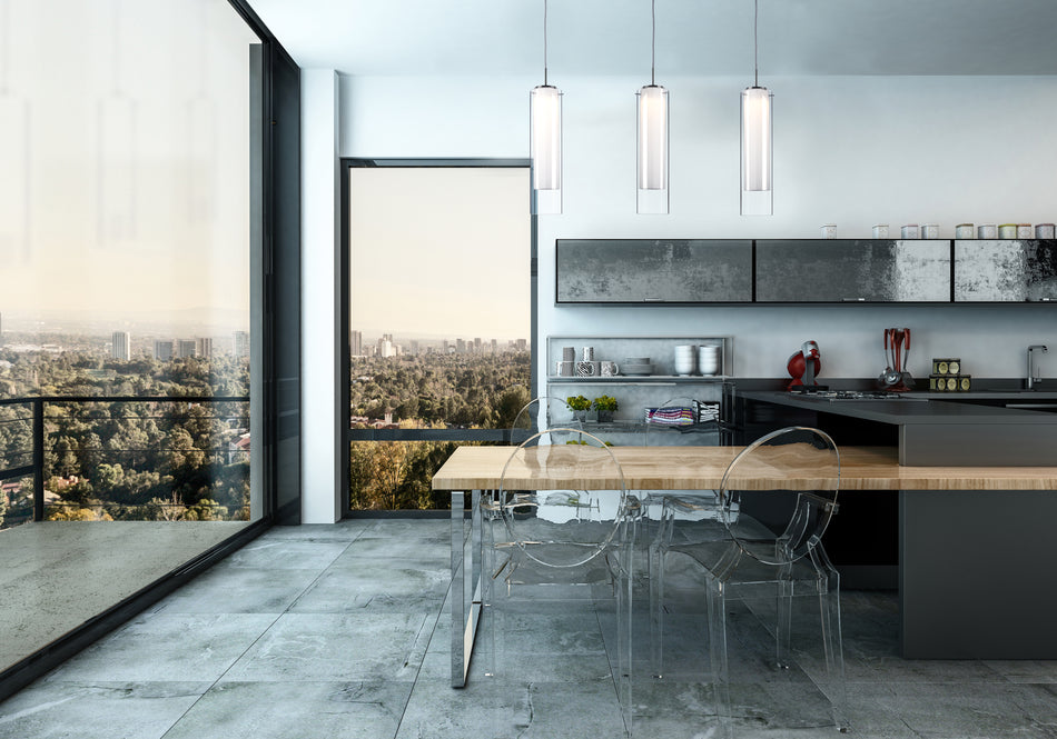 Verona 23-in Brushed Nickel LED Pendant by KUZCO