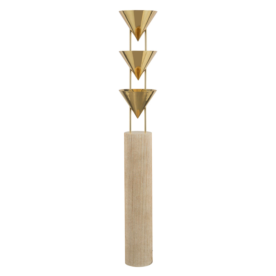 Versus 67-in Brass Floor Lamp