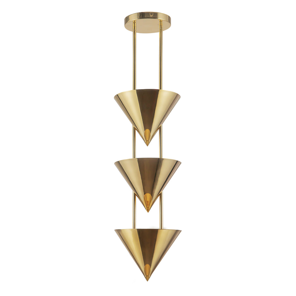 Versus 10-in Brass Pendant