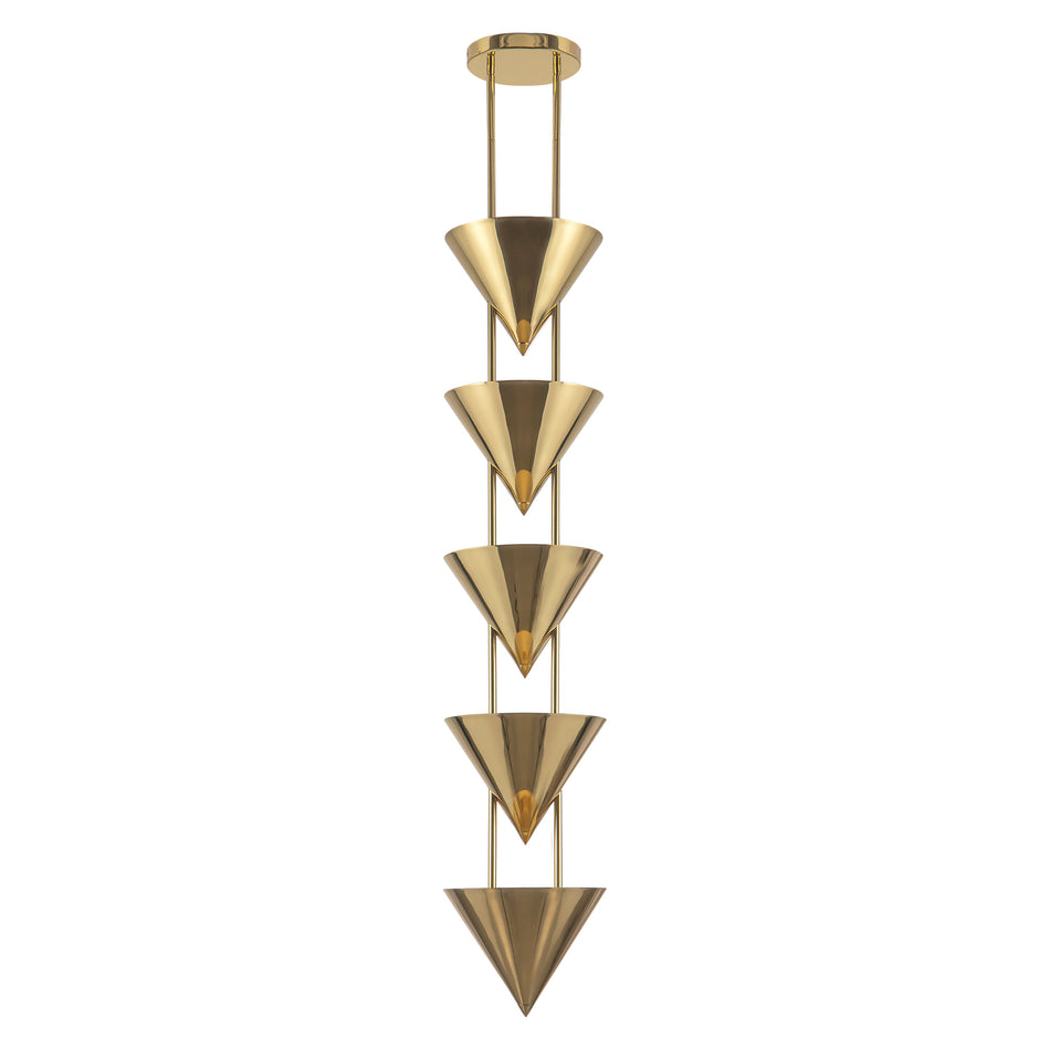 Versus 10-in Brass Pendant