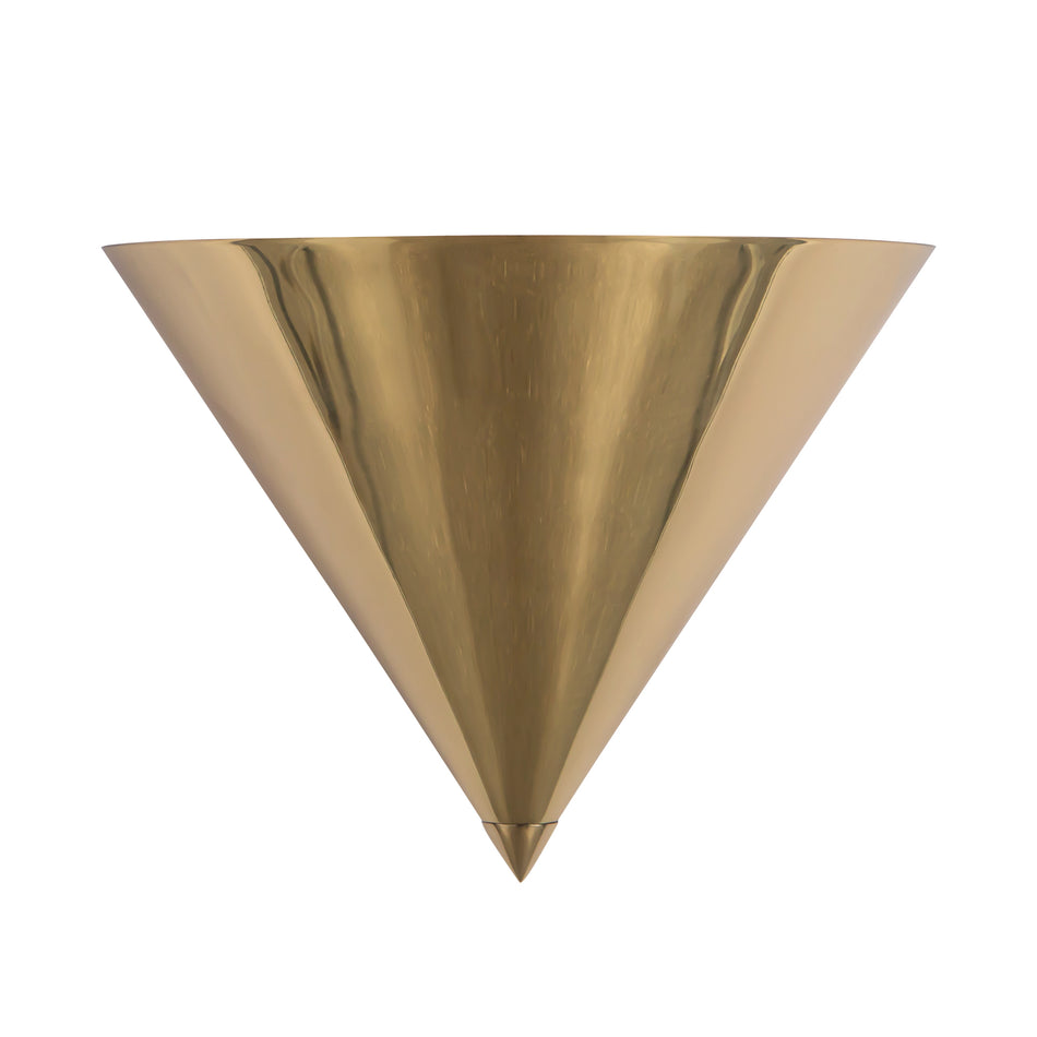 Versus 8-in Brass Wall Sconce
