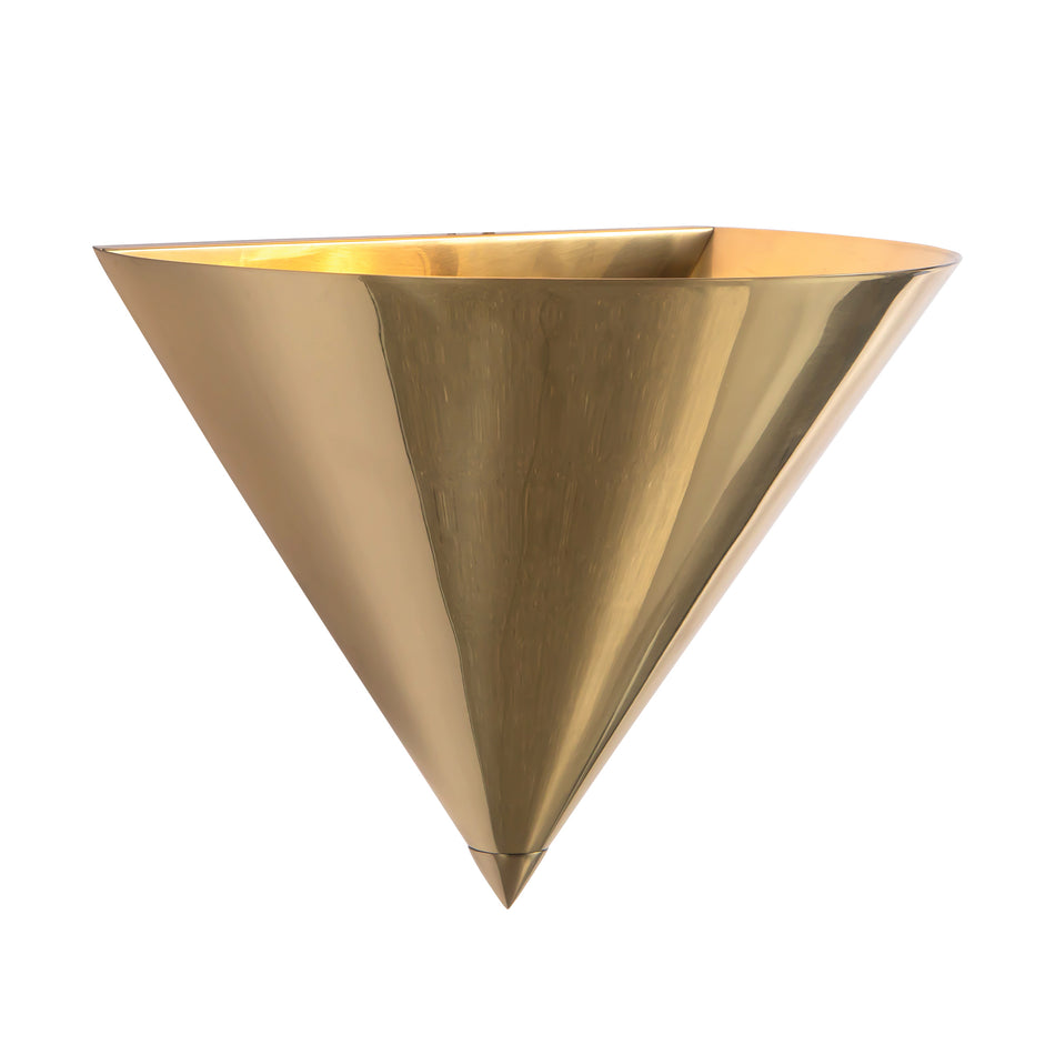 Versus 8-in Brass Wall Sconce