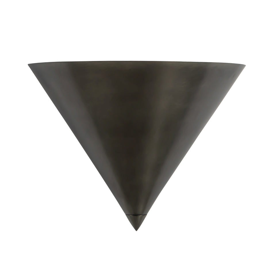 Versus 8-in Aged Steel Wall Sconce