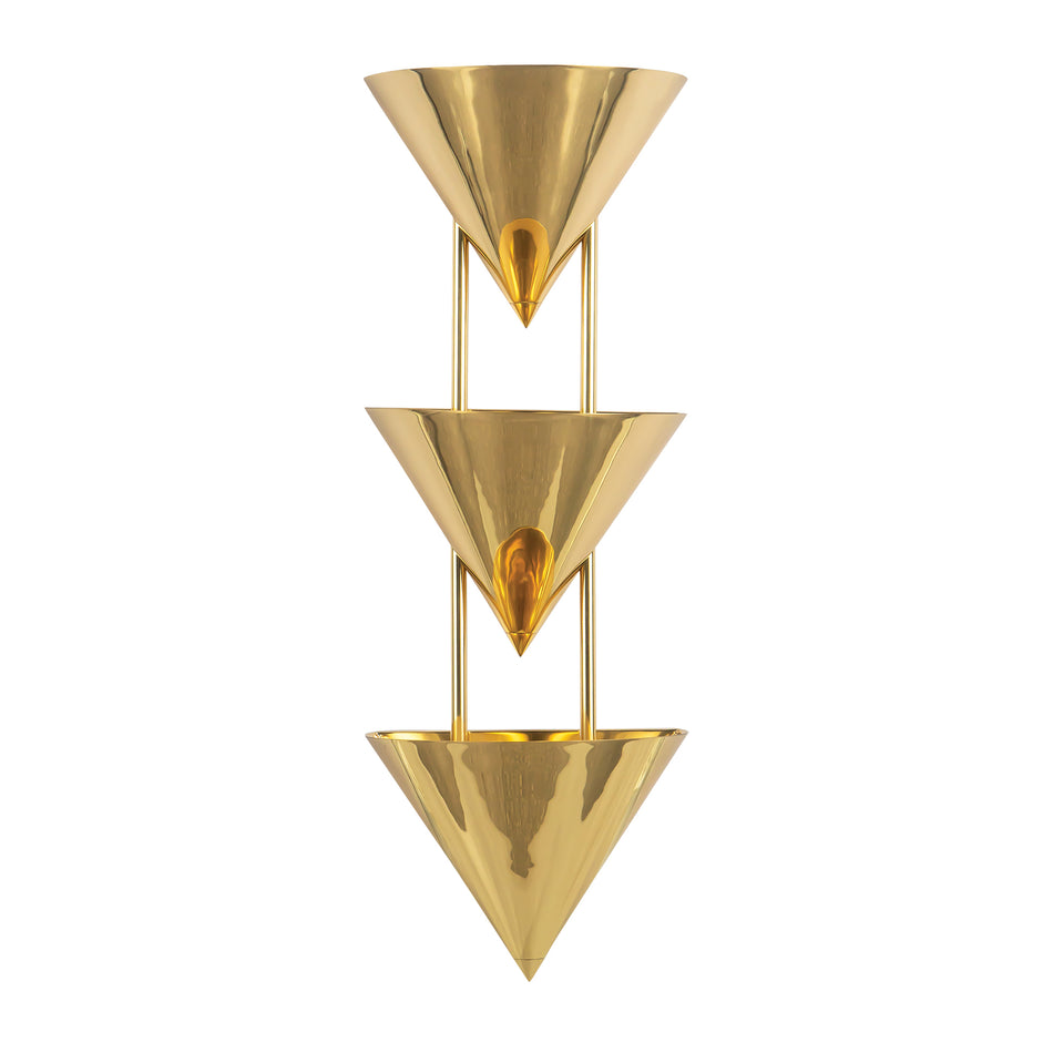 Versus 28-in Brass Wall Sconce