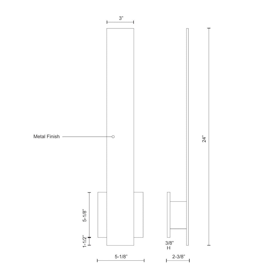Vesta 24-in White LED All terior Wall by KUZCO