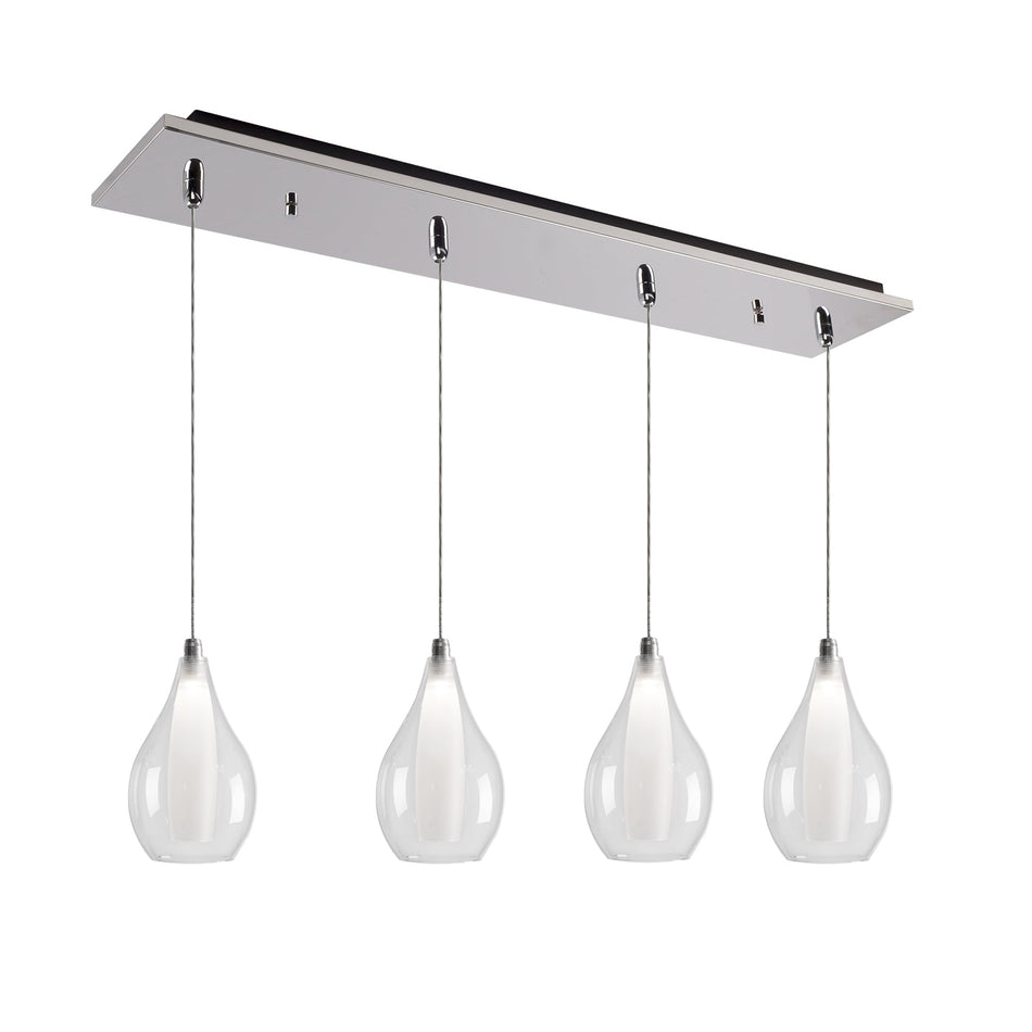 Victoria 25-in Chrome 4-Light Multi Pendant