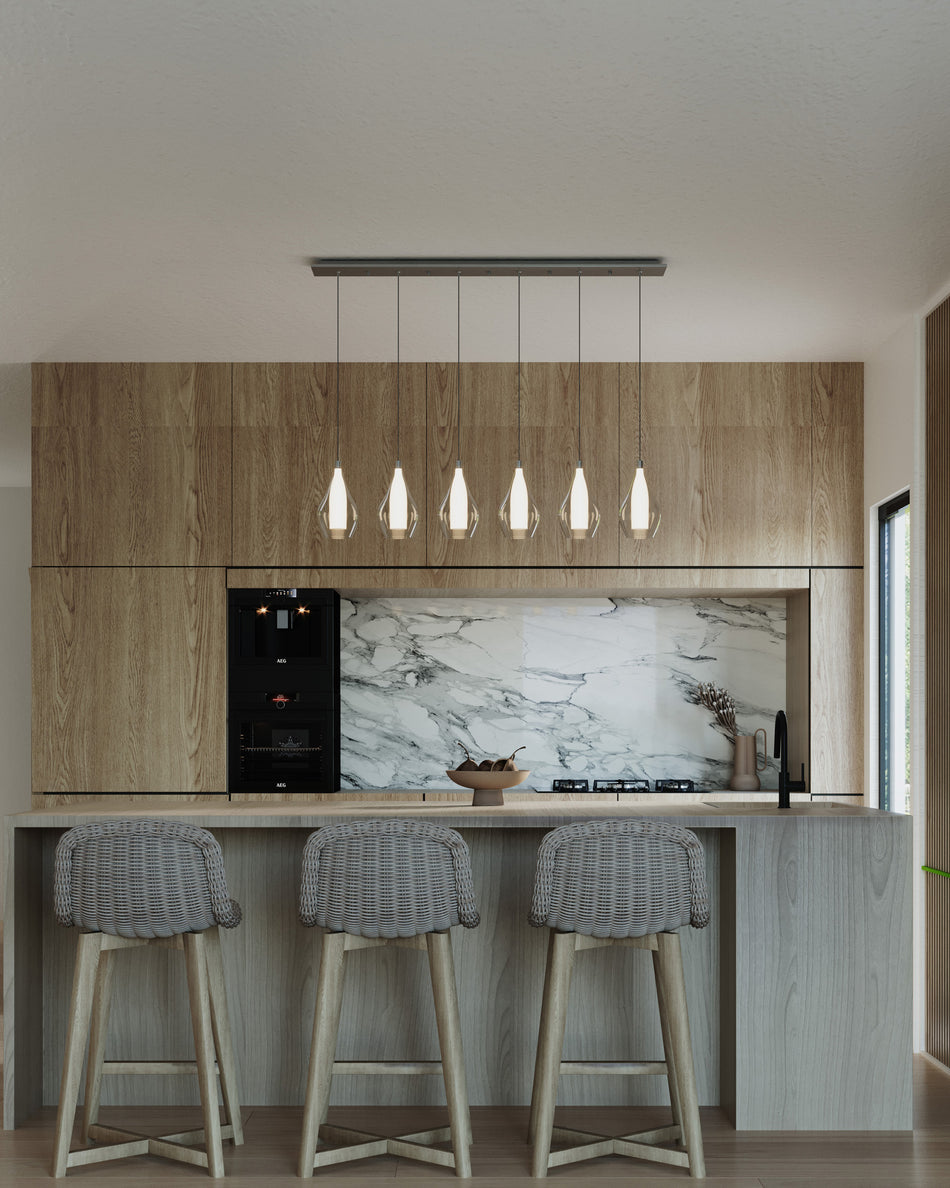 Victoria 42-in Chrome 6-Light Multi Pendant