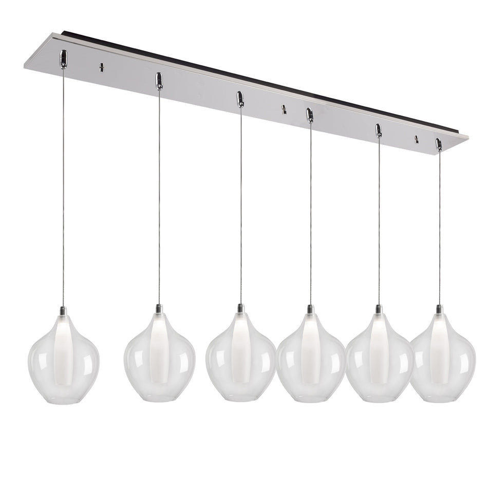 Victoria 43-in Chrome 6-Light Multi Pendant