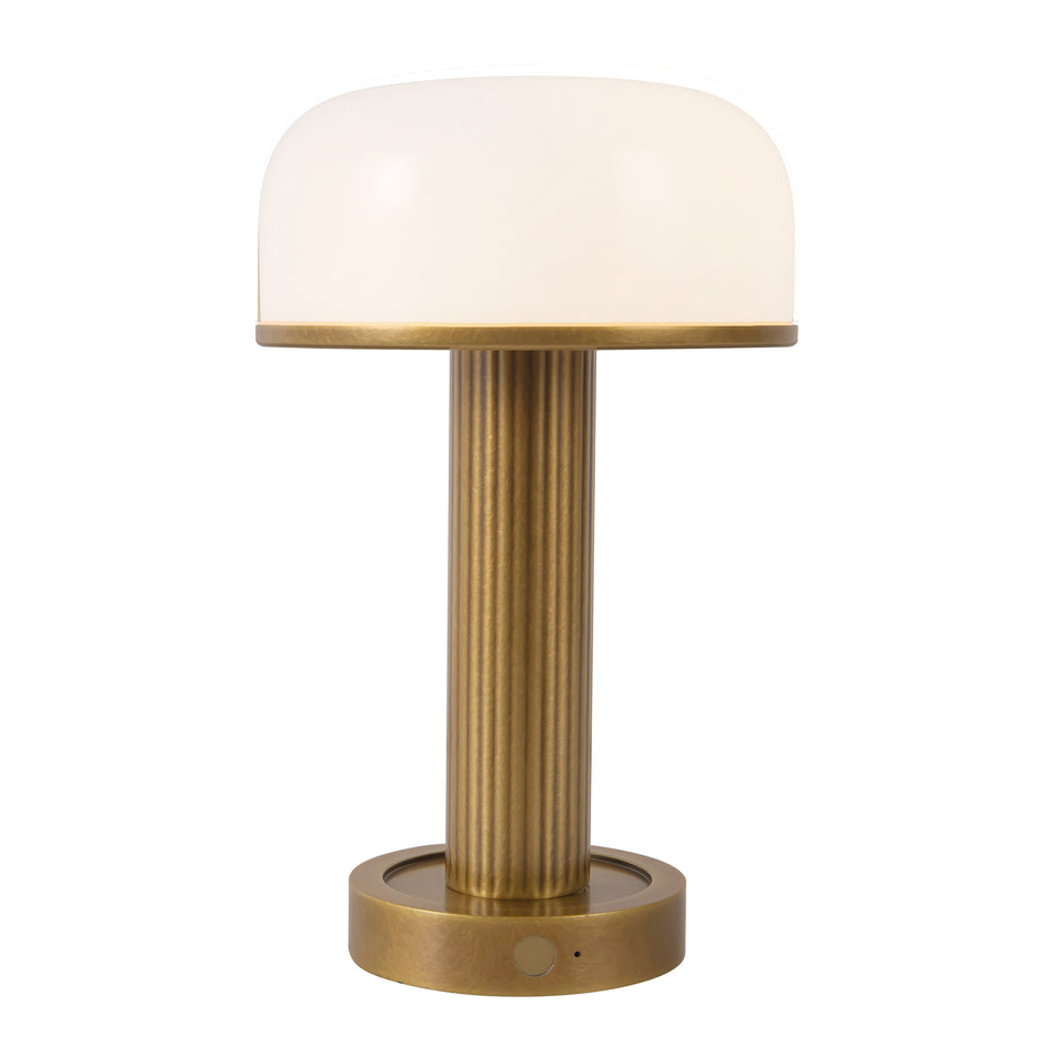 Vienna 9-in Brass dimmable LED Table Lamp
