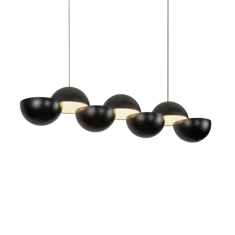 Void 41-in Black dimmable LED Linear Pendant