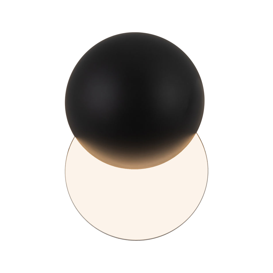 Void 12-in Black dimmable LED Wall Sconce