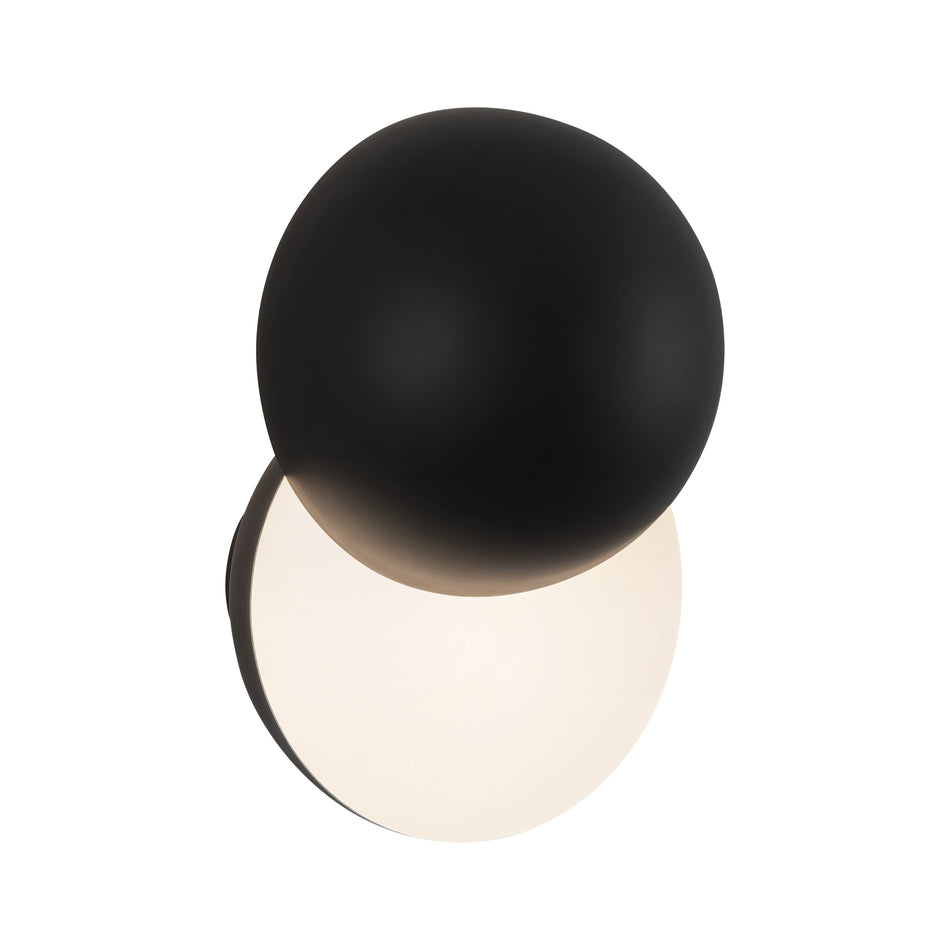 Void 12-in Black dimmable LED Wall Sconce