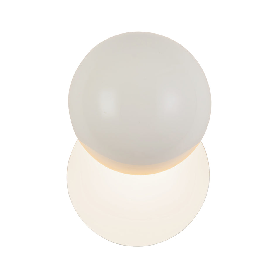 Void 12-in Pearl White dimmable LED Wall Sconce