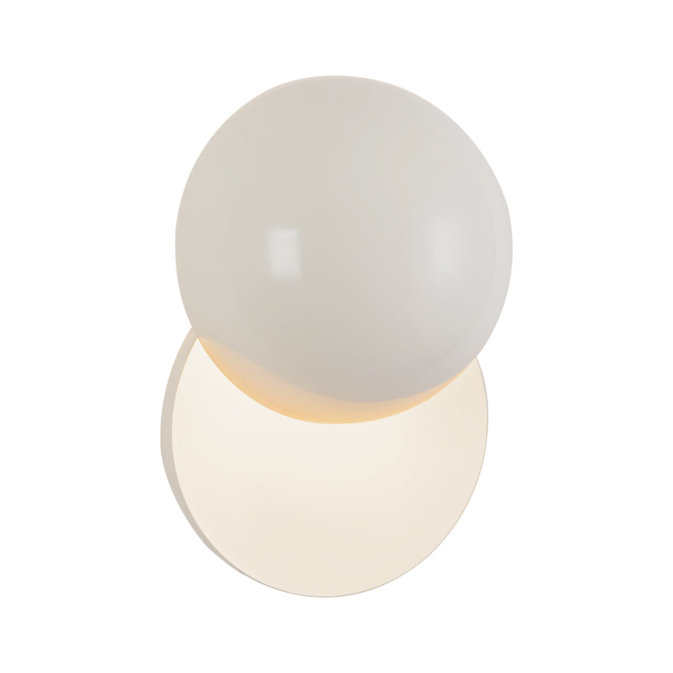 Void 12-in Pearl White dimmable LED Wall Sconce